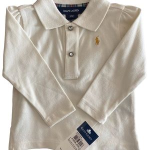 Ralph Lauren, New 12 month Baby girl long sleeve shirt